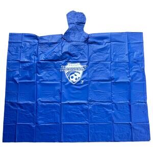 Boston Breakers Blue Aqua Sheen Adult Rain Poncho *New w Tags*